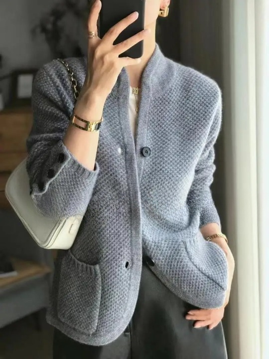 Elevenne - Chaqueta de mujer de lana virgen pura
