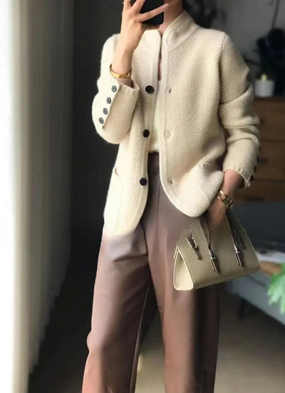 Elevenne - Chaqueta de mujer de lana virgen pura