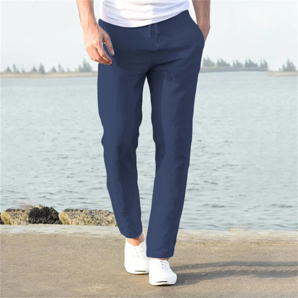 Josh - Pantalones de lino ligeros