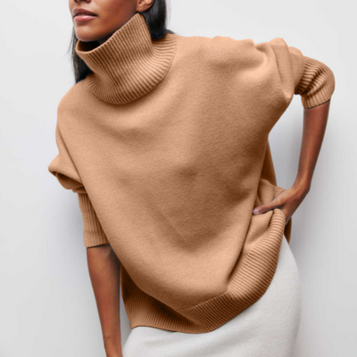 Aponi - Cómodo Jersey de Cuello Alto para Mujer