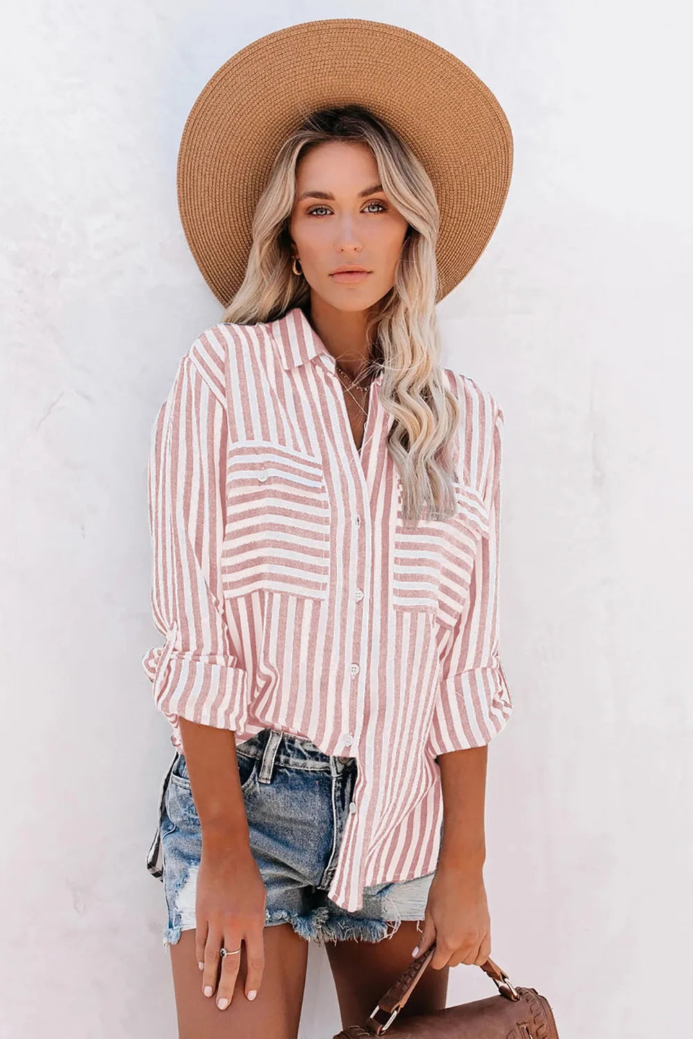 Larissa - Blusa de Rayas de Manga Larga