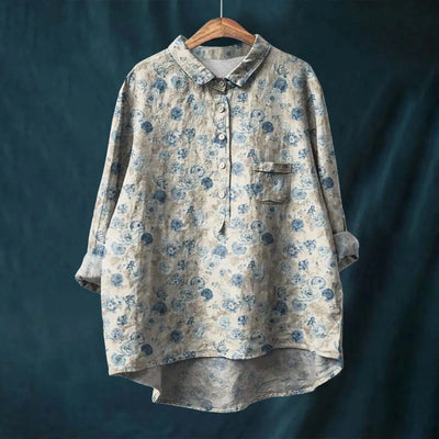 Elsa - Camisa Cómoda y Chic con Estampado Floral