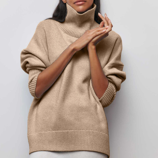 Aponi - Cómodo Jersey de Cuello Alto para Mujer