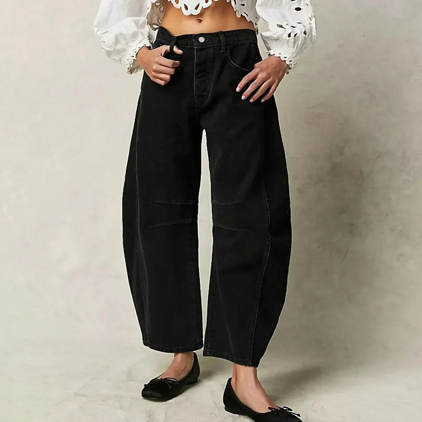 Beatrice - Jeans cómodos con pierna ancha