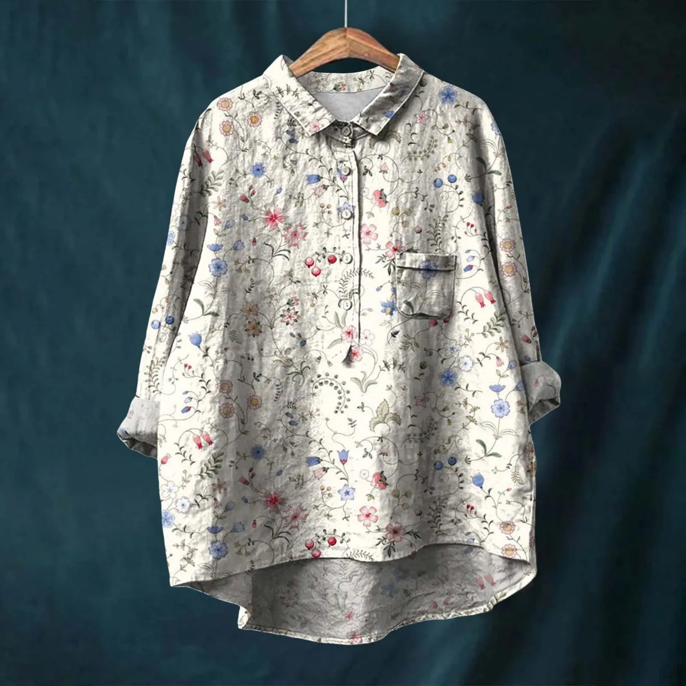 Elsa - Camisa Cómoda y Chic con Estampado Floral