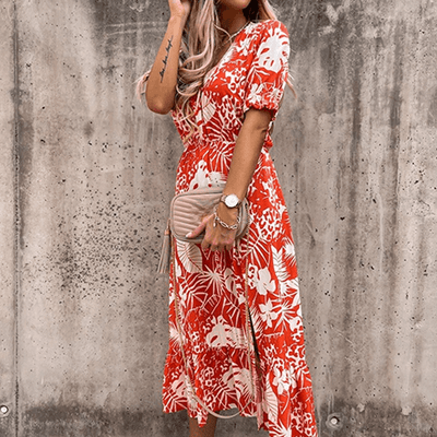 Daina – Falda Floral con Abertura