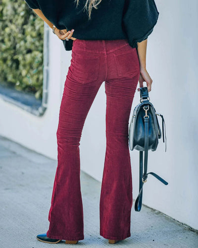 Clarisse - Pantalones acampanados para mujeres con cintura alta