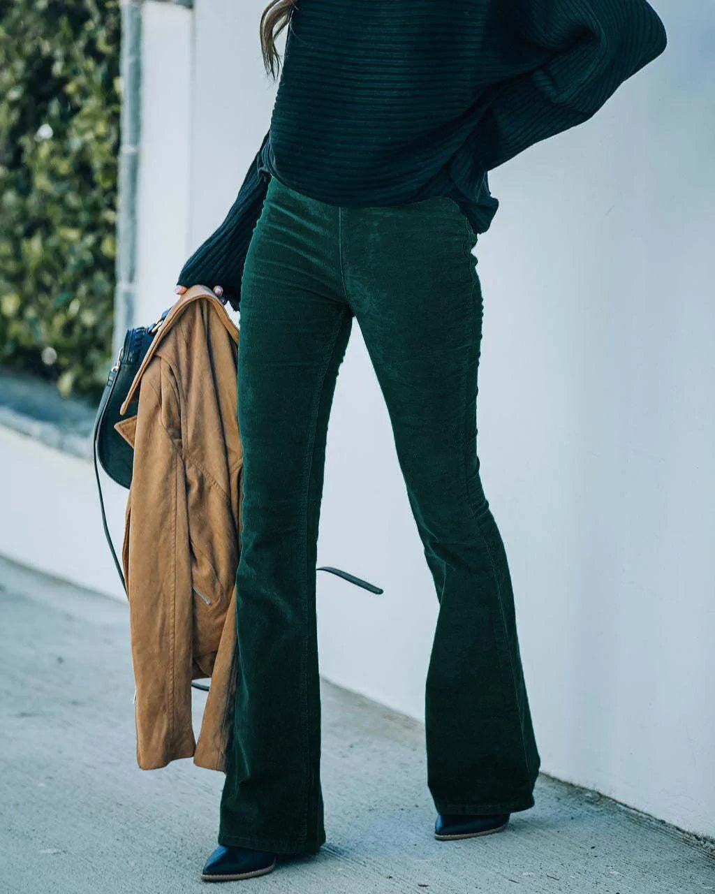 Clarisse - Pantalones acampanados para mujeres con cintura alta