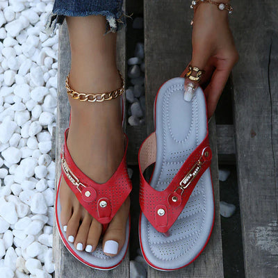 Darlene - Chanclas de Tacón Bajo