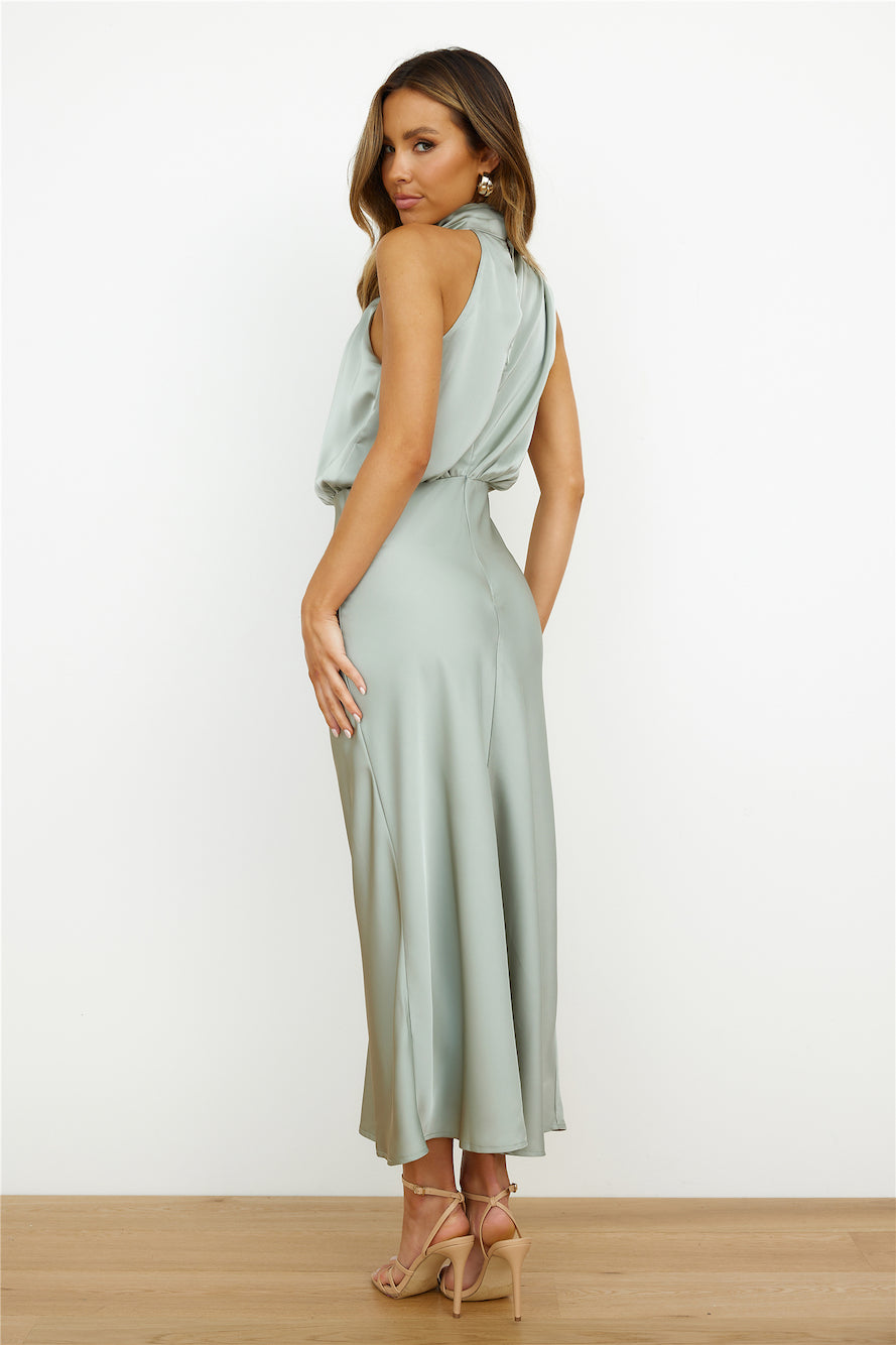 Elianna - Elegante vestido midi con escote asimétrico