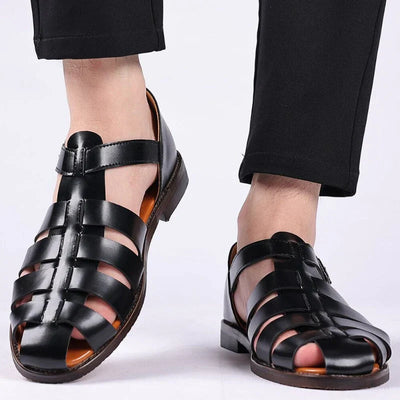 Blynn - Elegantes Sandalias de Cuero para Hombre