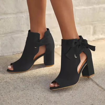 Celestine - Sandalias ortopédicas elegantes con tacón alto y lazo