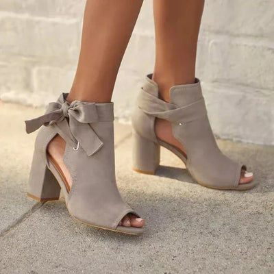 Celestine - Sandalias ortopédicas elegantes con tacón alto y lazo