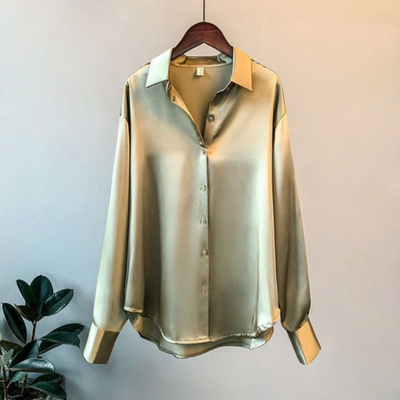 Valgerda - Elegante camisa de mujer de satén