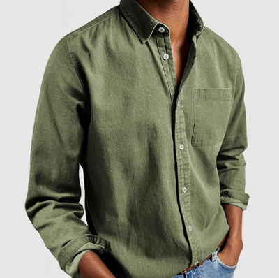 Josh - Camisa Casual de Confort Clásico