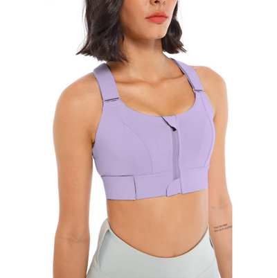 Bea - Sujetador Zip-Up de Alto Rendimiento para Mujeres Activas