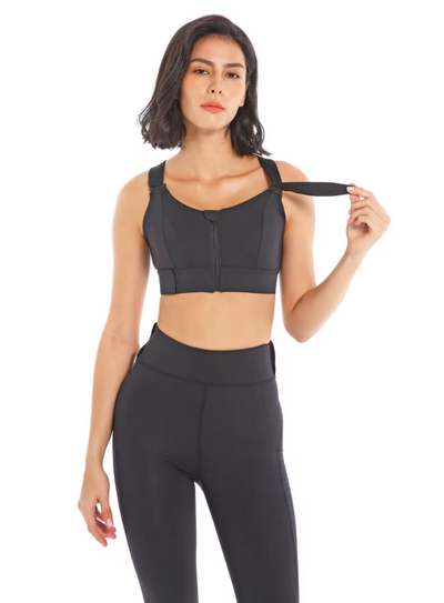 Bea - Sujetador Zip-Up de Alto Rendimiento para Mujeres Activas