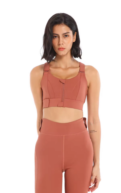 Bea - Sujetador Zip-Up de Alto Rendimiento para Mujeres Activas