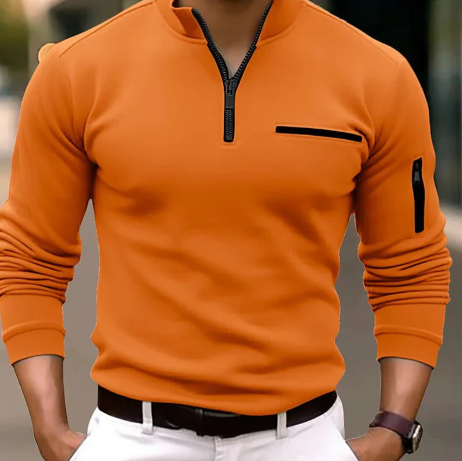 Patrick - Polo elegante con cremallera en el medio