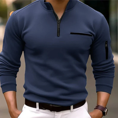 Patrick - Polo elegante con cremallera en el medio