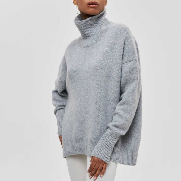 Aponi - Cómodo Jersey de Cuello Alto para Mujer
