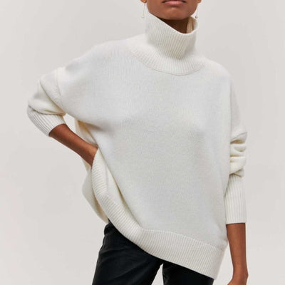 Aponi - Cómodo Jersey de Cuello Alto para Mujer