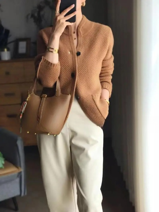 Elevenne - Chaqueta de mujer de lana virgen pura