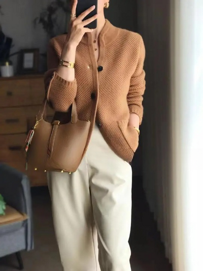 Elevenne - Chaqueta de mujer de lana virgen pura