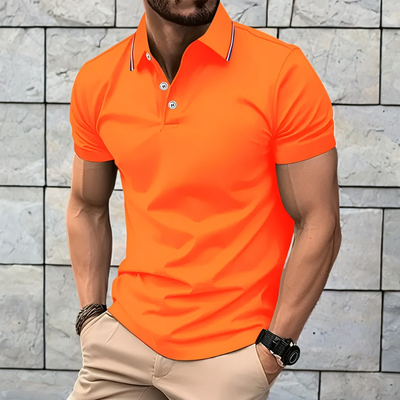 Crosby - Camiseta Polo Casual de Manga Corta para Hombres
