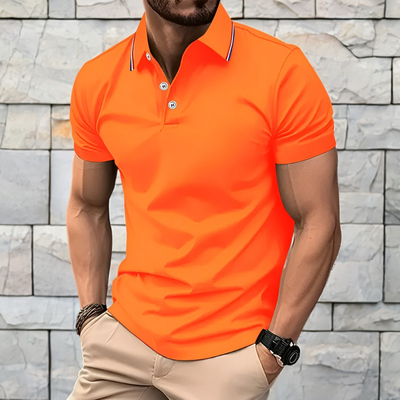 Crosby - Camiseta Polo Casual de Manga Corta para Hombres