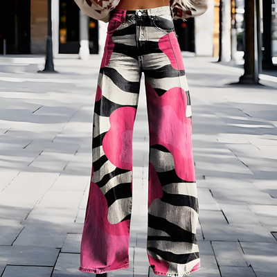 Briley - Pantalones elegantes y con estilo de pierna ancha para mujeres