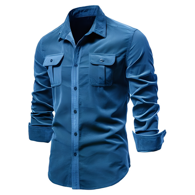 Colbert - Sencillo Camisa de Manga Larga para Hombres