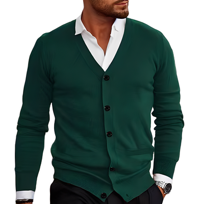 Holden - Chaqueta de punto de algodón casual con botones para hombres