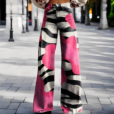 Briley - Pantalones elegantes y con estilo de pierna ancha para mujeres