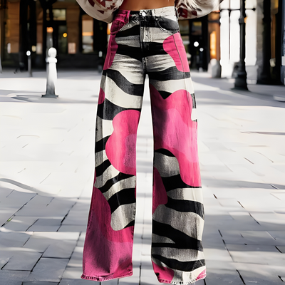 Briley - Pantalones elegantes y con estilo de pierna ancha para mujeres