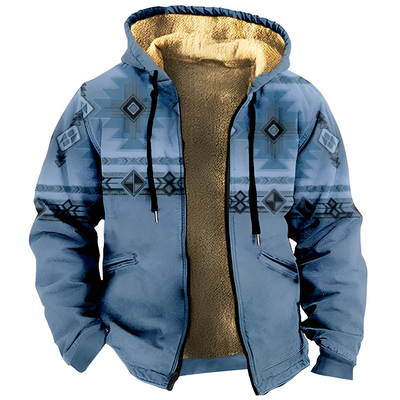 Terrance - Chaqueta con capucha estilo tribal para hombres