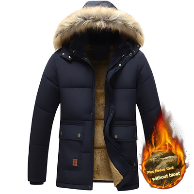 Crispian - Chaqueta Parka Caliente con Capucha Desmontable para Hombres