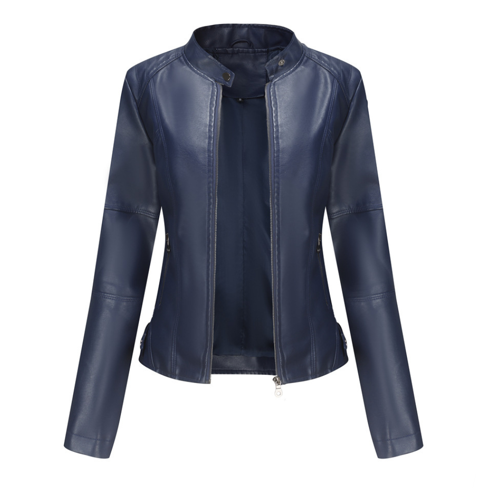 Martha - Elegante chaqueta de cuero ajustada para mujeres