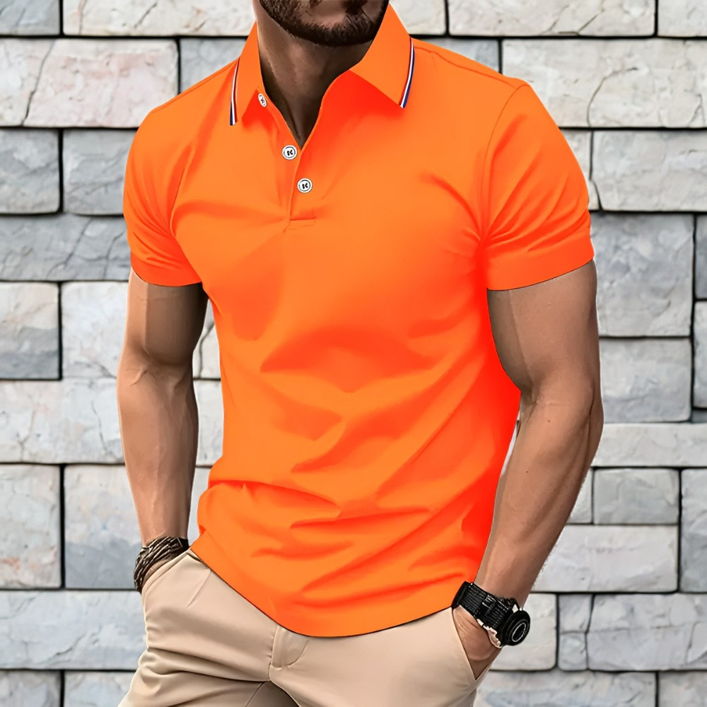 Crosby - Camiseta Polo Casual de Manga Corta para Hombres