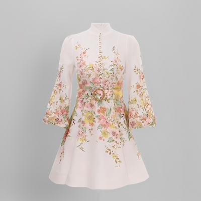 Debra - Elegante vestido corto con botonadura para mujeres