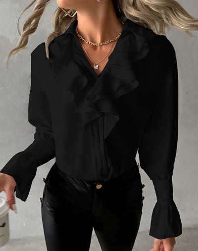 Lilith - Blusa con volantes y botones