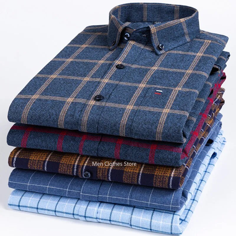 Louis – Camisa de algodón con cuadros