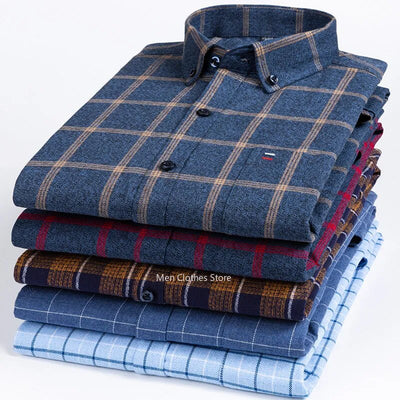 Louis – Camisa de algodón con cuadros