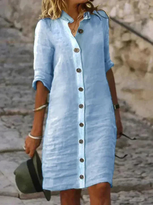 Sanya – Vestido de Verano en Lino Ligero