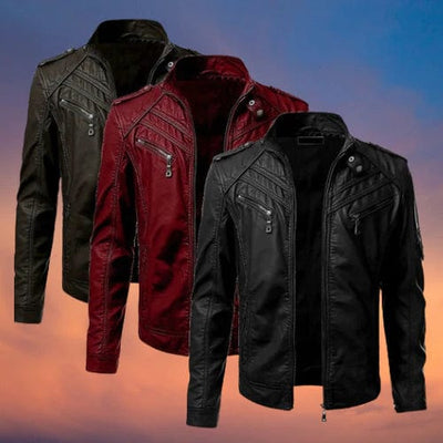 Lucas - Lujosa Chaqueta de Cuero en Estilo Moderno
