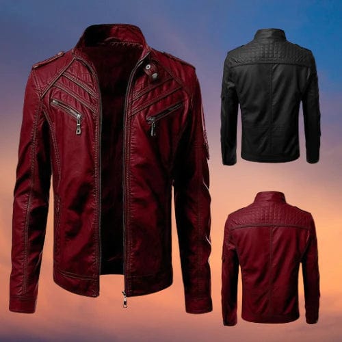 Lucas - Lujosa Chaqueta de Cuero en Estilo Moderno