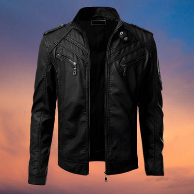 Lucas - Lujosa Chaqueta de Cuero en Estilo Moderno