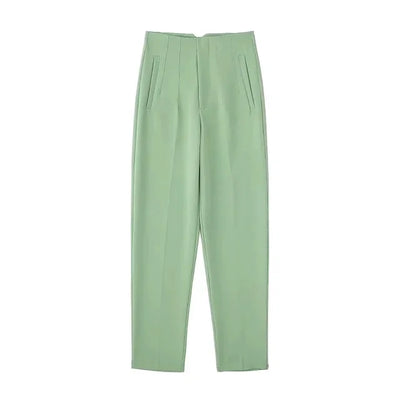 Isabell - Pantalones plisados de talle alto