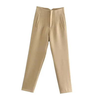 Isabell - Pantalones plisados de talle alto