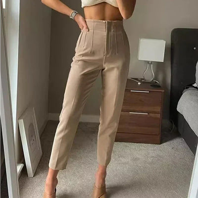 Isabell - Pantalones plisados de talle alto